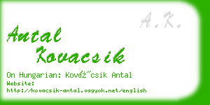 antal kovacsik business card